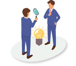 二人のサラリーマンのイラスト